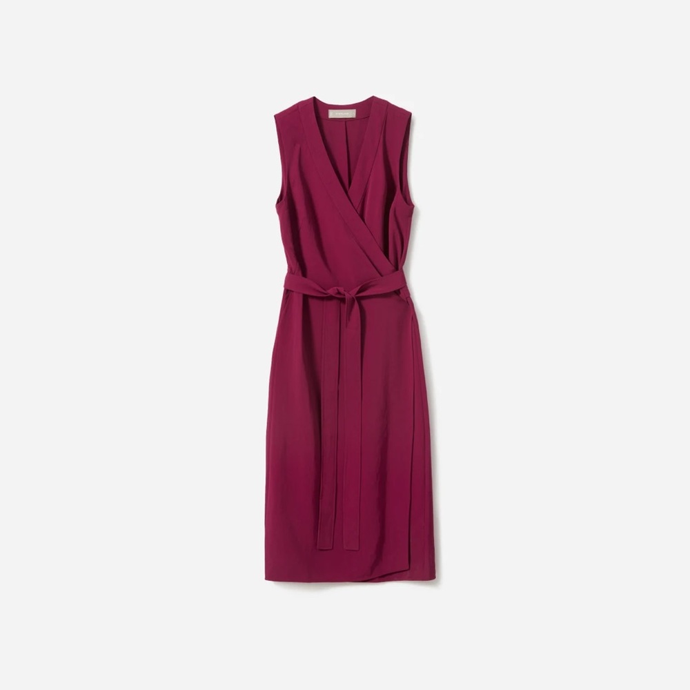 Everlane Japanese GoWeave Sleeveless Wrap Dress